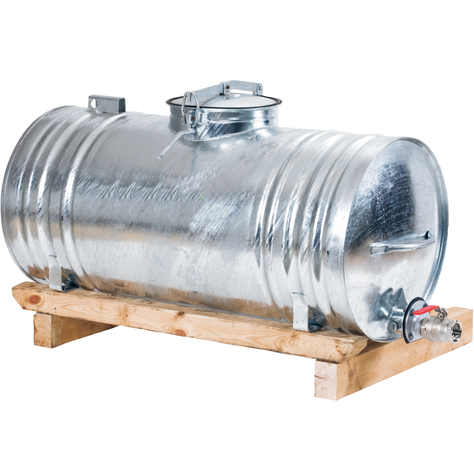 Tonneau de pâturage sur patins en bois