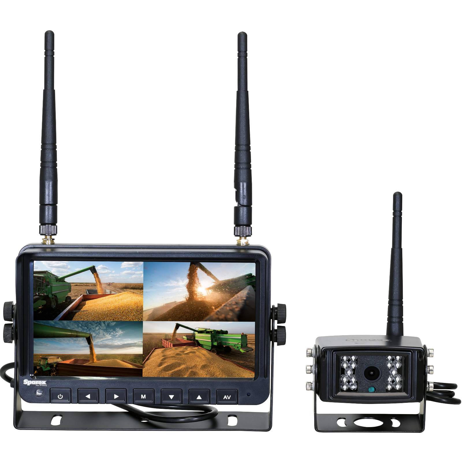 Kamerasystem Funk 4QUAD split  7 Zoll Monitor HD