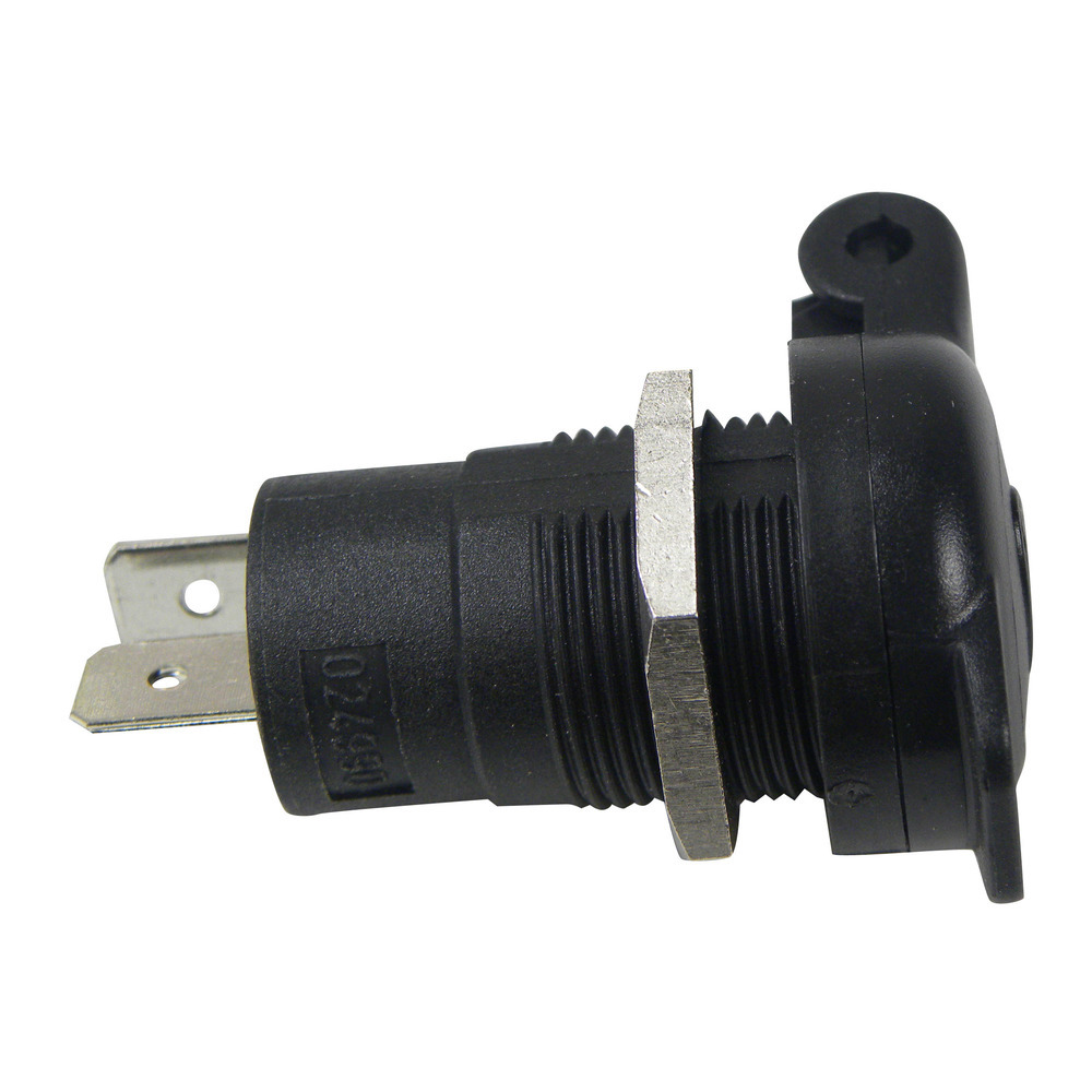 Prise encastrable 12 V avec couvercle - aluminium