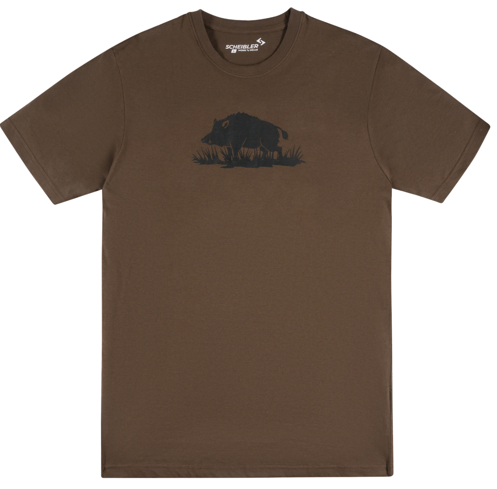 T-Shirt Jagd Wildschwein braun  