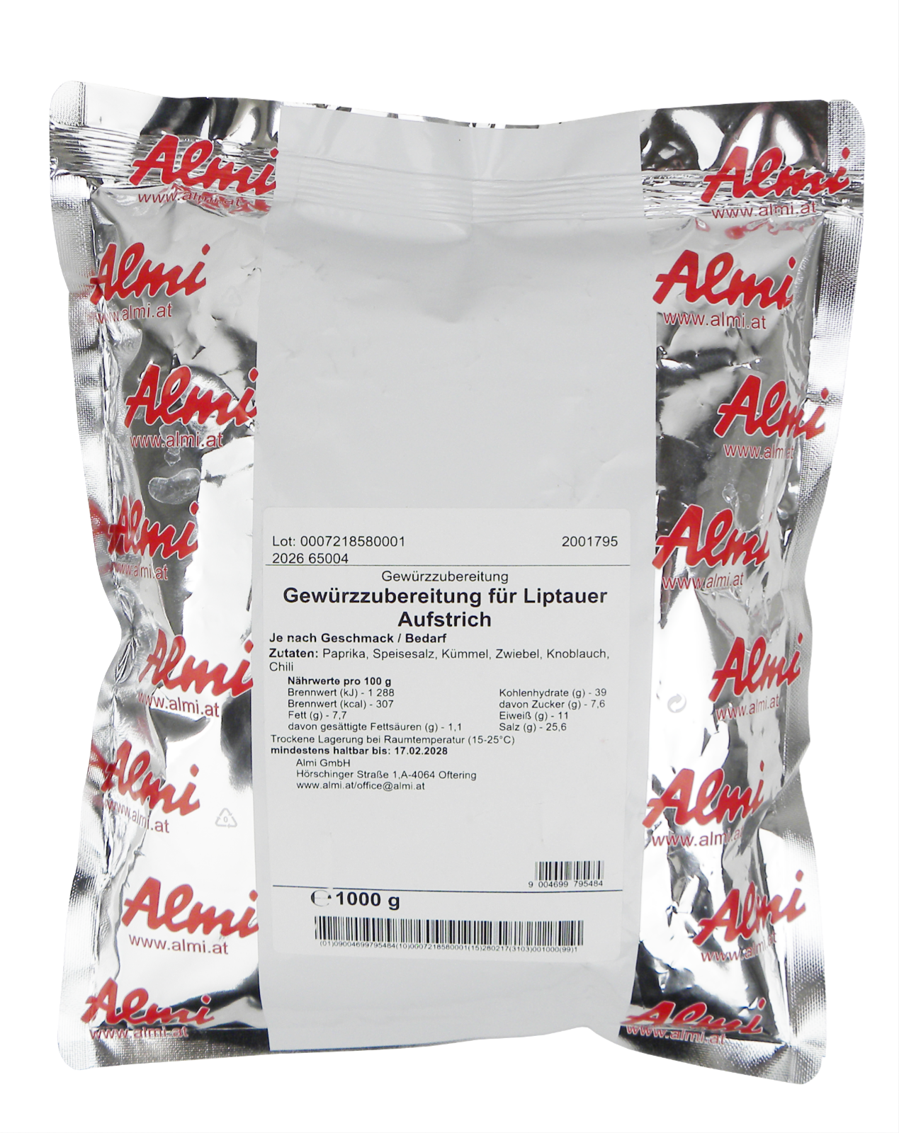 Préparation d'épices tartinable Liptauer 1kg