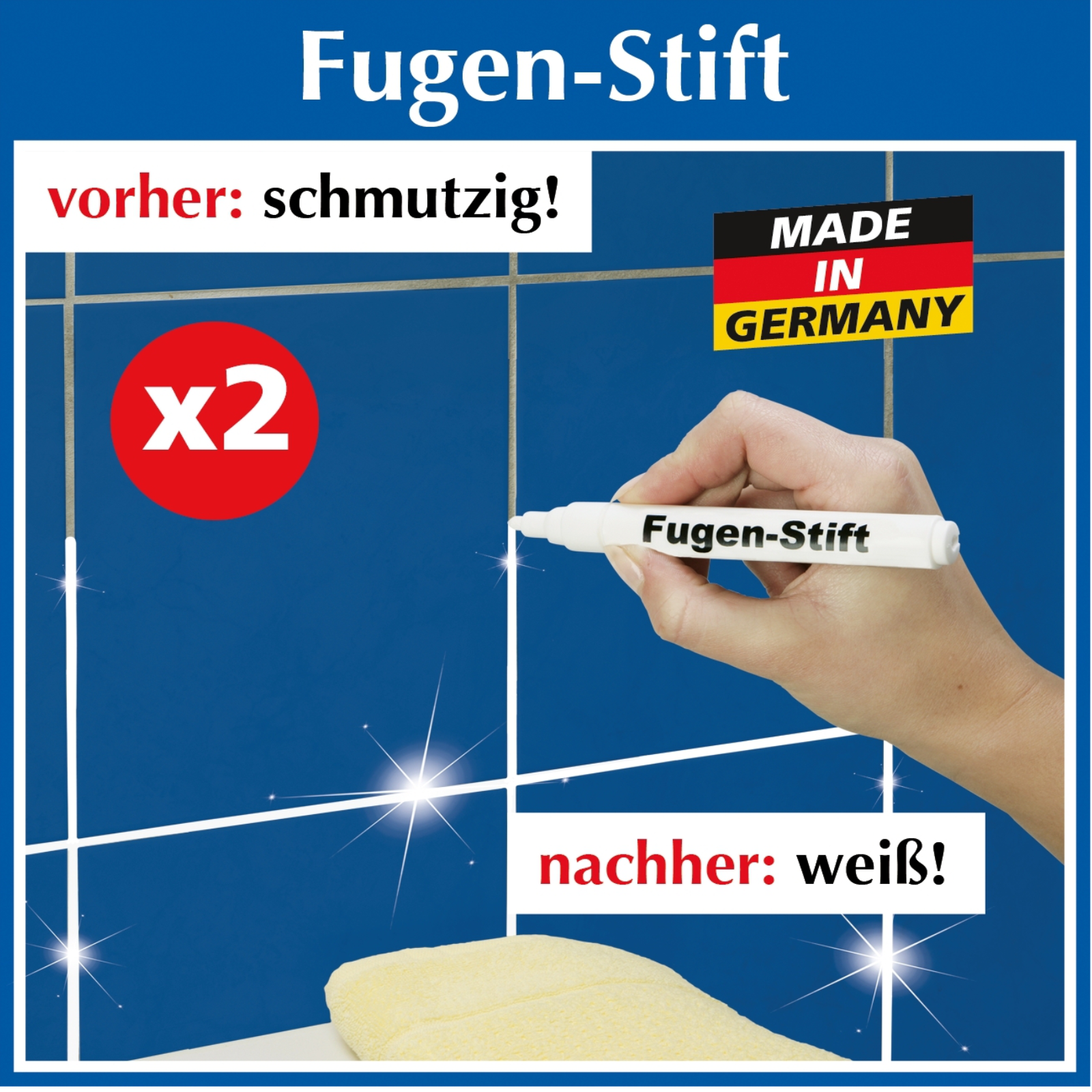 Stylo à joints blanc 2 pièces