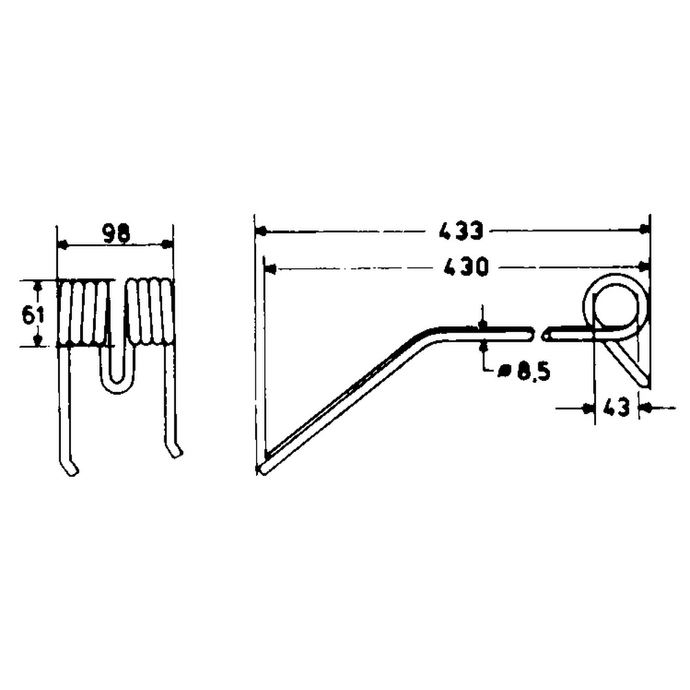 Dent de râteau rotatif pour râteau Giro
