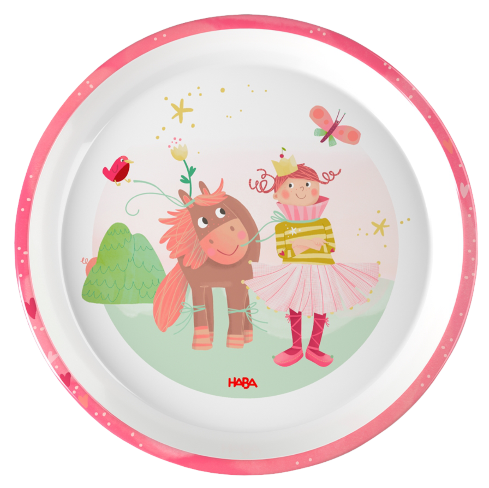 Teller Prinzessin und Pferd