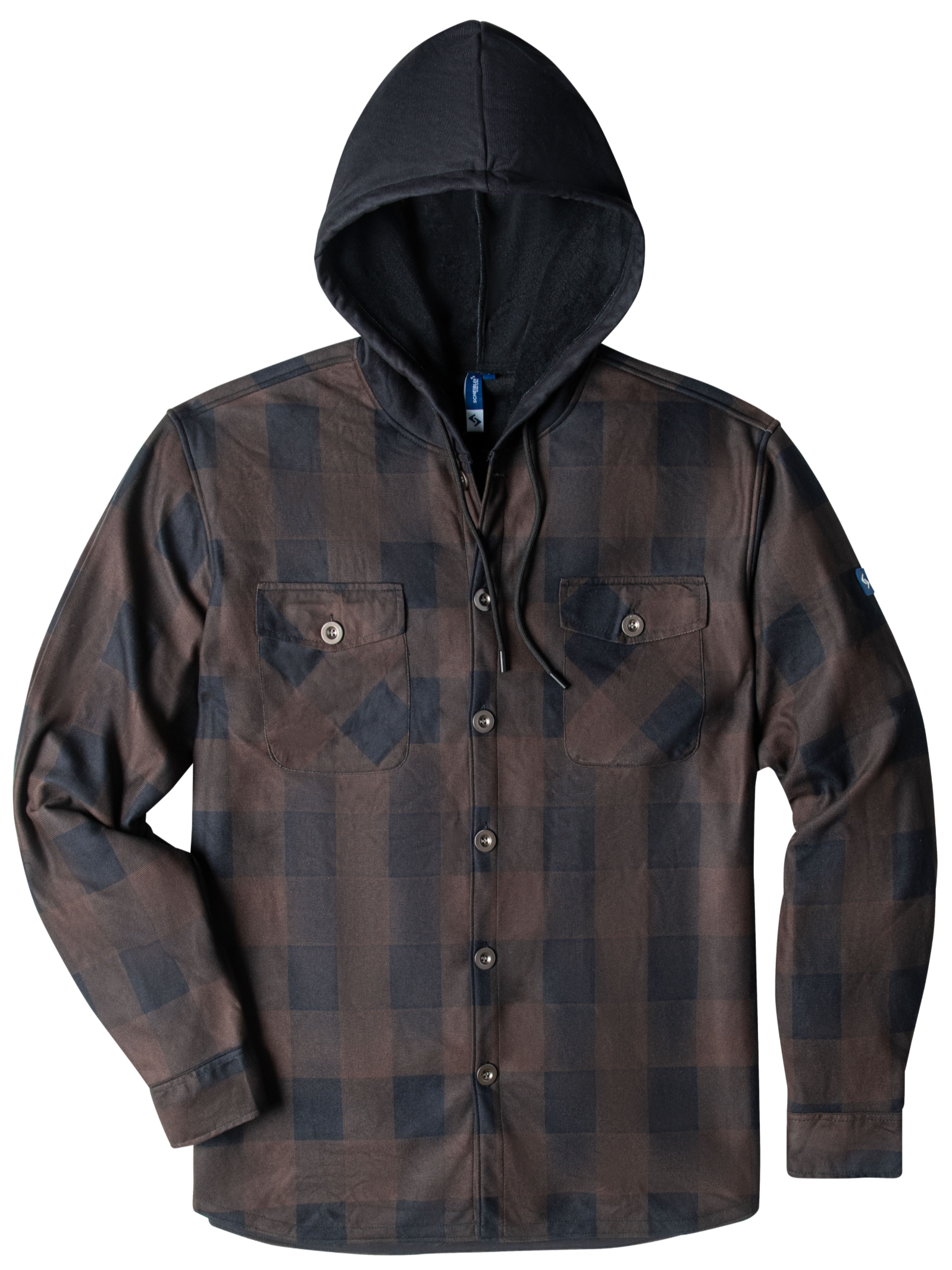 Thermojacke Glenville braun/schwarz-kariert