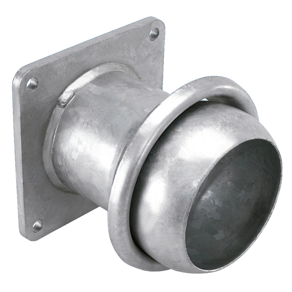 Bride carrée galvanisée avec raccord mâle