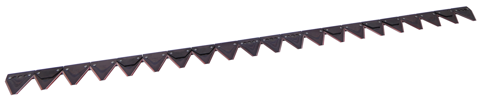 Mähmesser 160cm, 21 Klingen, 8 Reinigungsplatten, 2 Gewindebohrungen M8, LA=122,5mm anstelle Rapid 253012