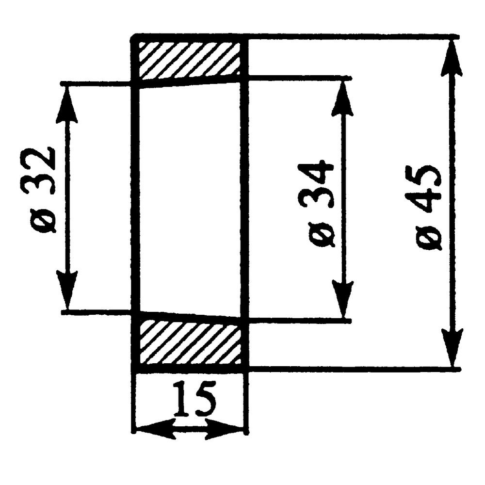 Douille à souder L = 15 mm
