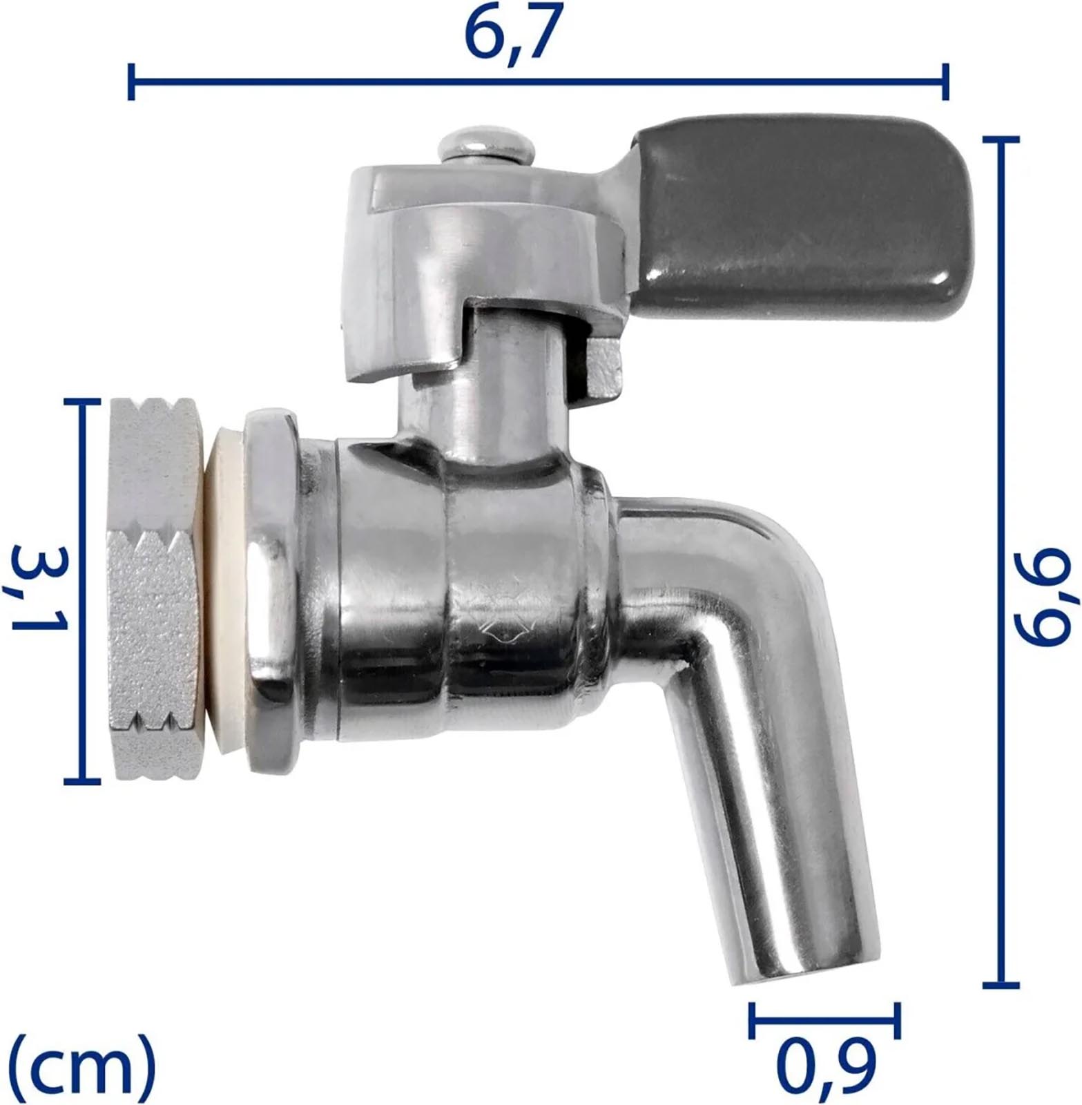Auslaufhahn 3/8" Edelstahl für Einkochautomat