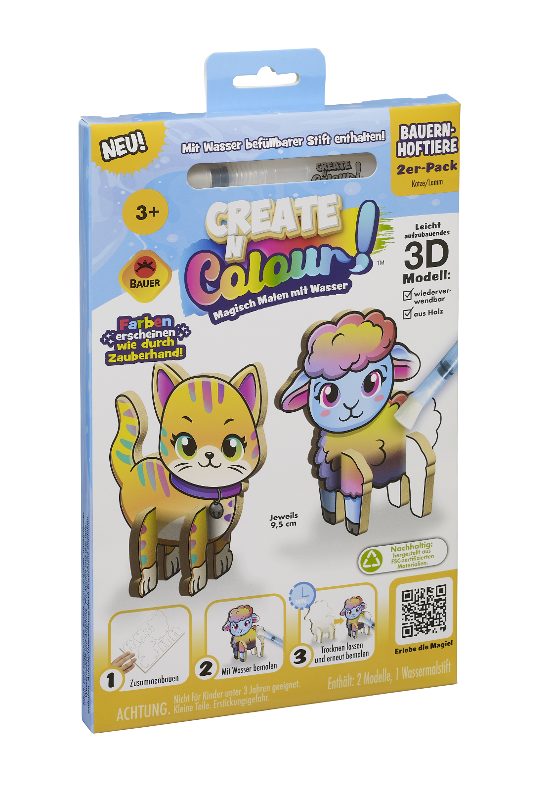 Créer et colorier Chat + Agneau