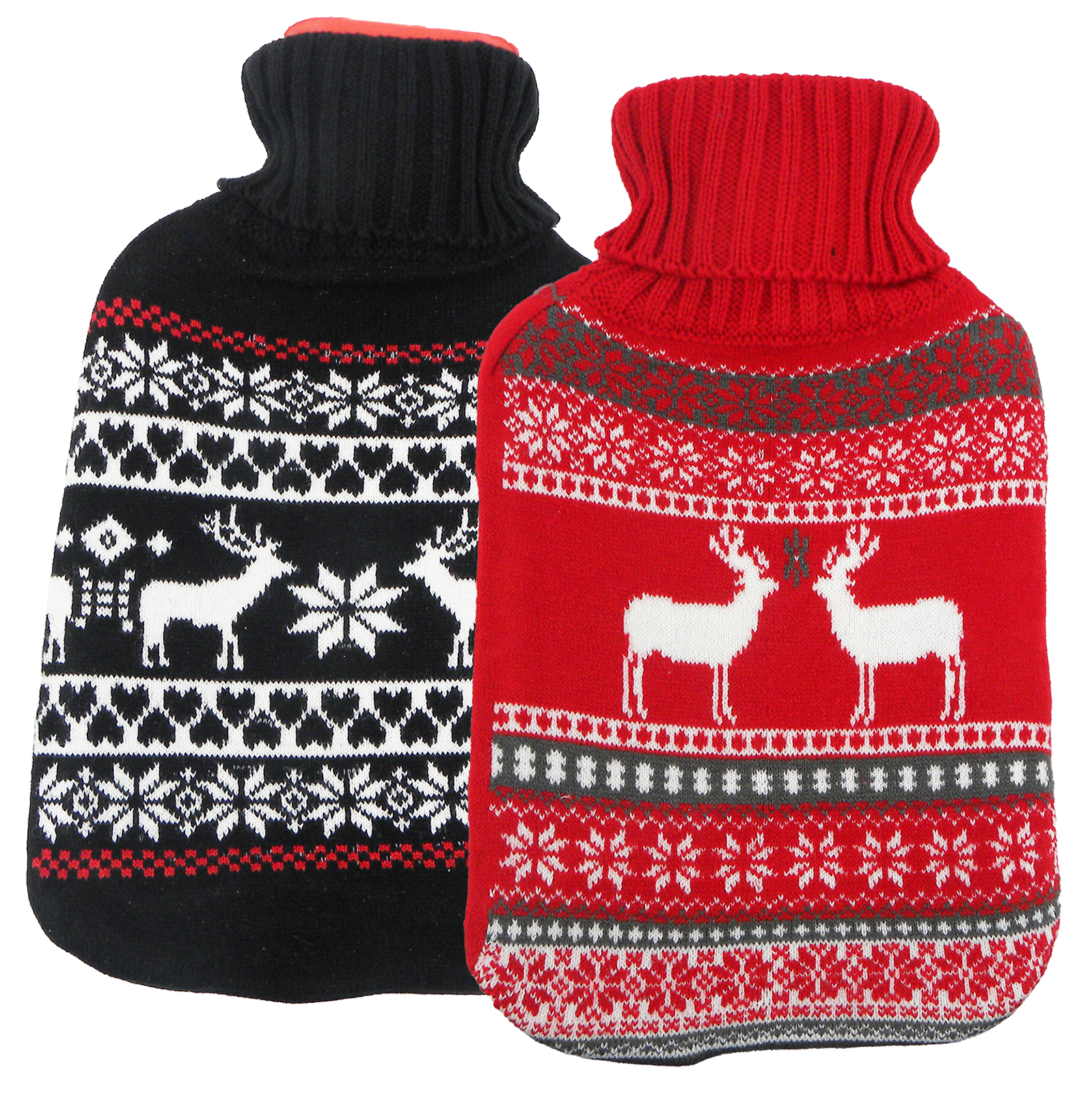 Bouillotte avec motif de couverture 2 litres