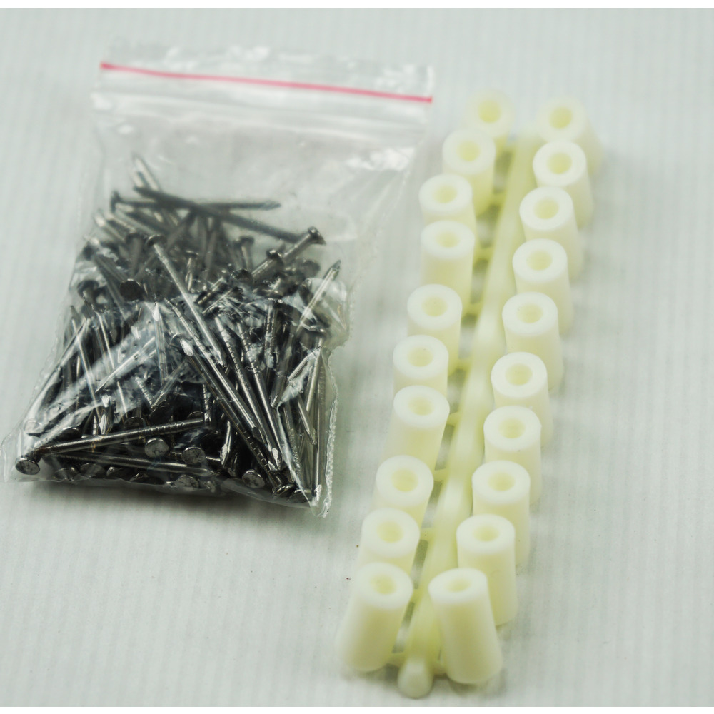 Rouleaux d'espacement en plastique avec broches 100 pièces.