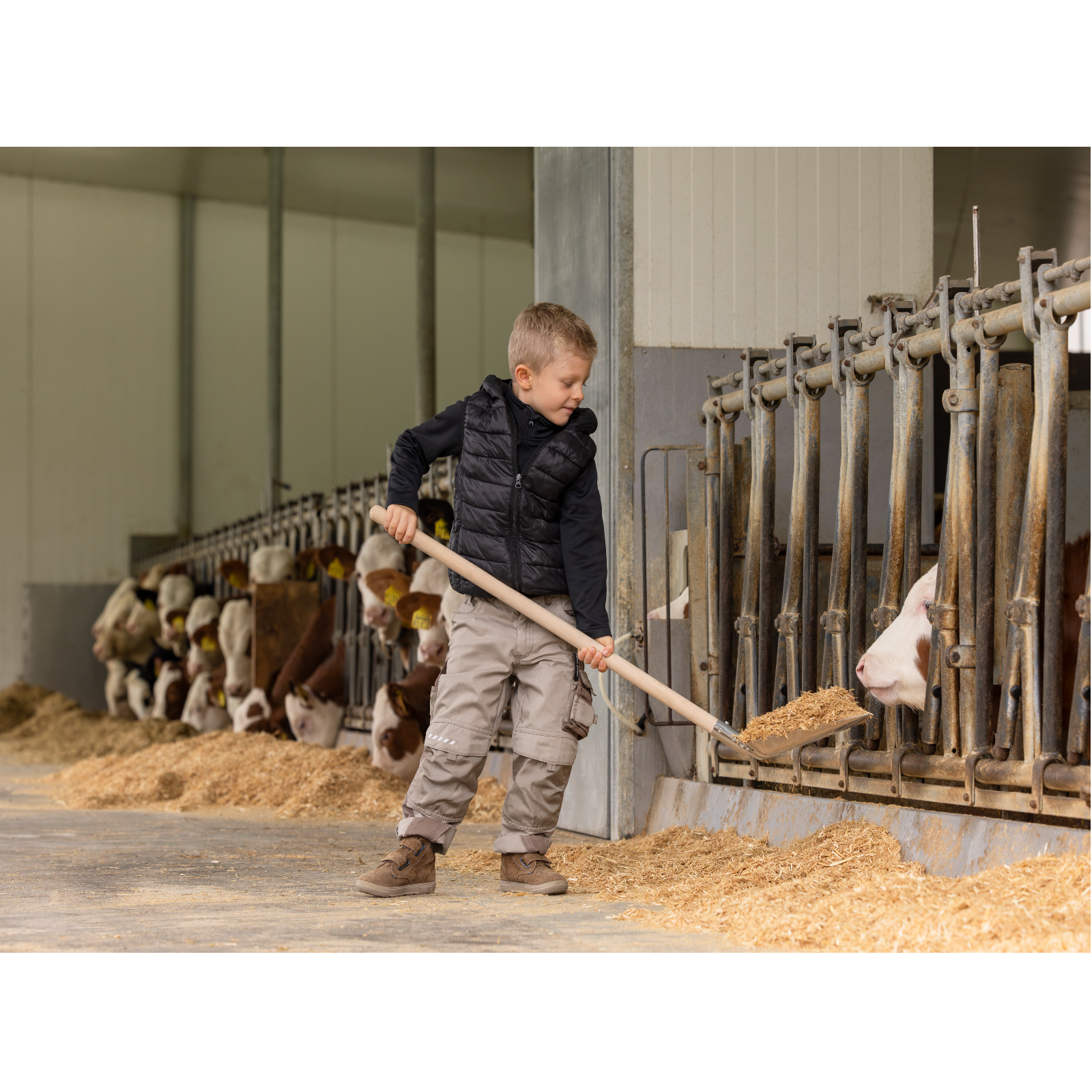 Alu-Schaufel mit Stiel für Kinder