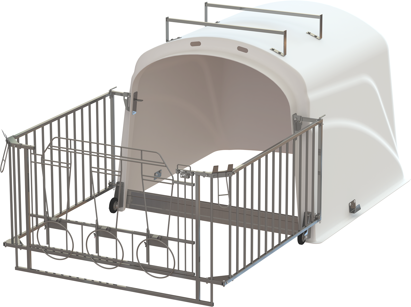 Igloo à veaux CalfHouse Premium DUO, avec clôture