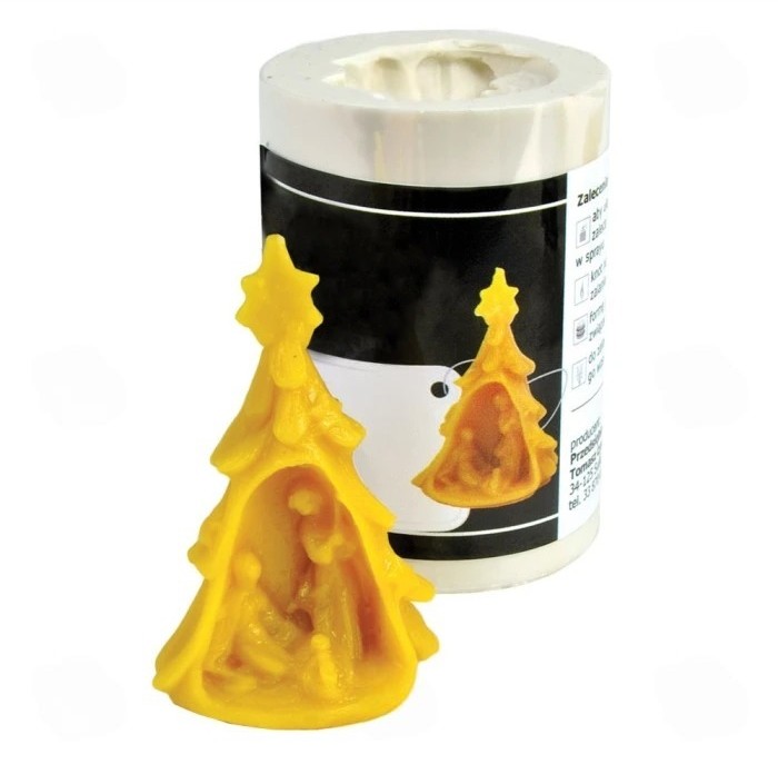 Moule à couler 'Sapin de Noël avec crèche'