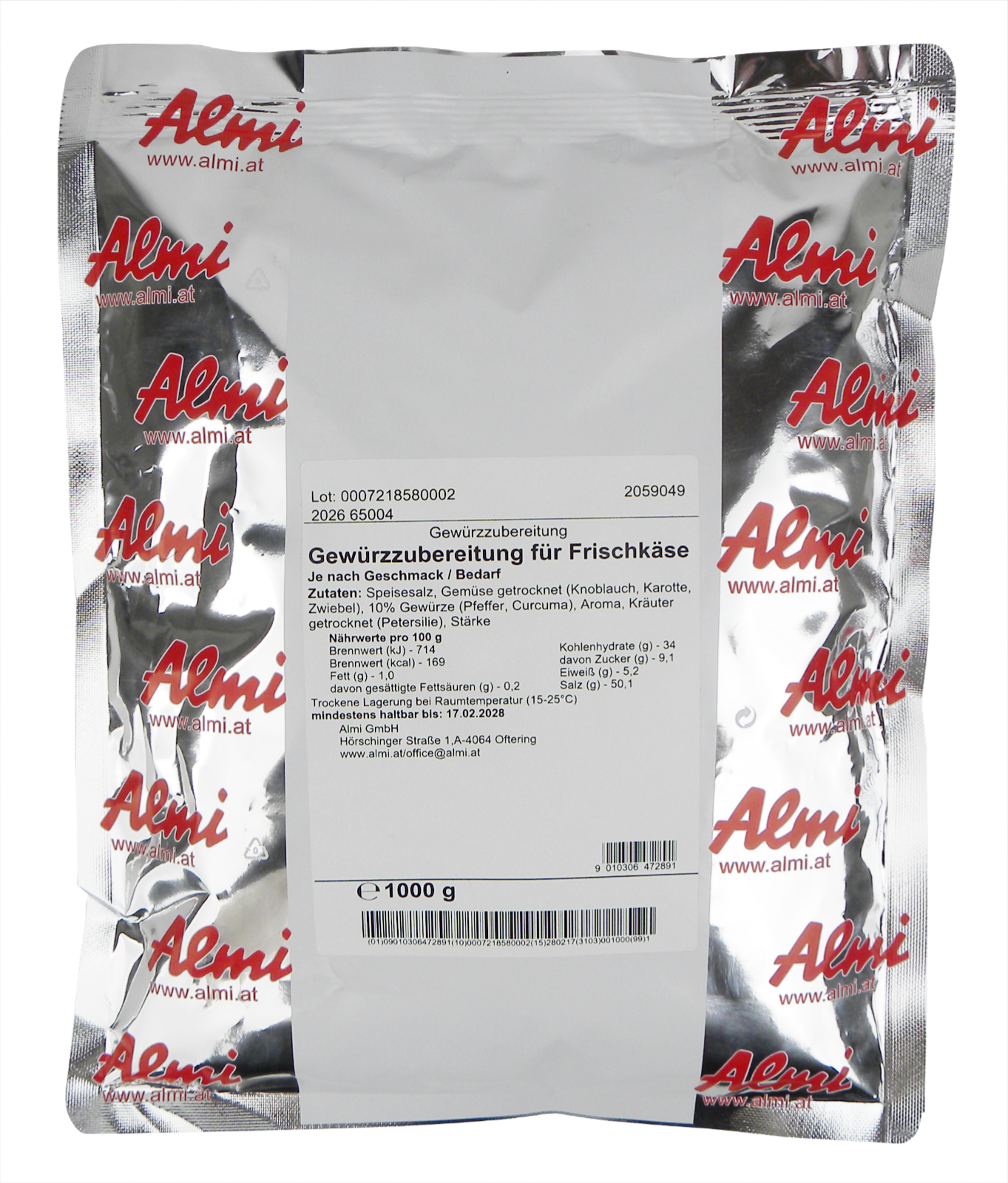 Préparation d'épices pour fromage frais 1kg