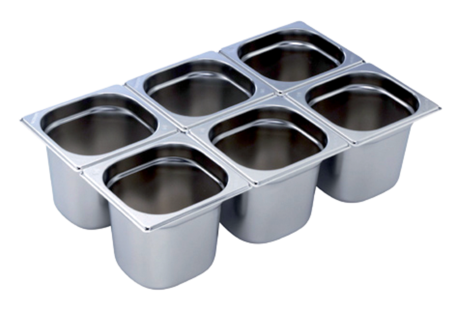 Conteneur Gastronorm en acier inoxydable 1/6