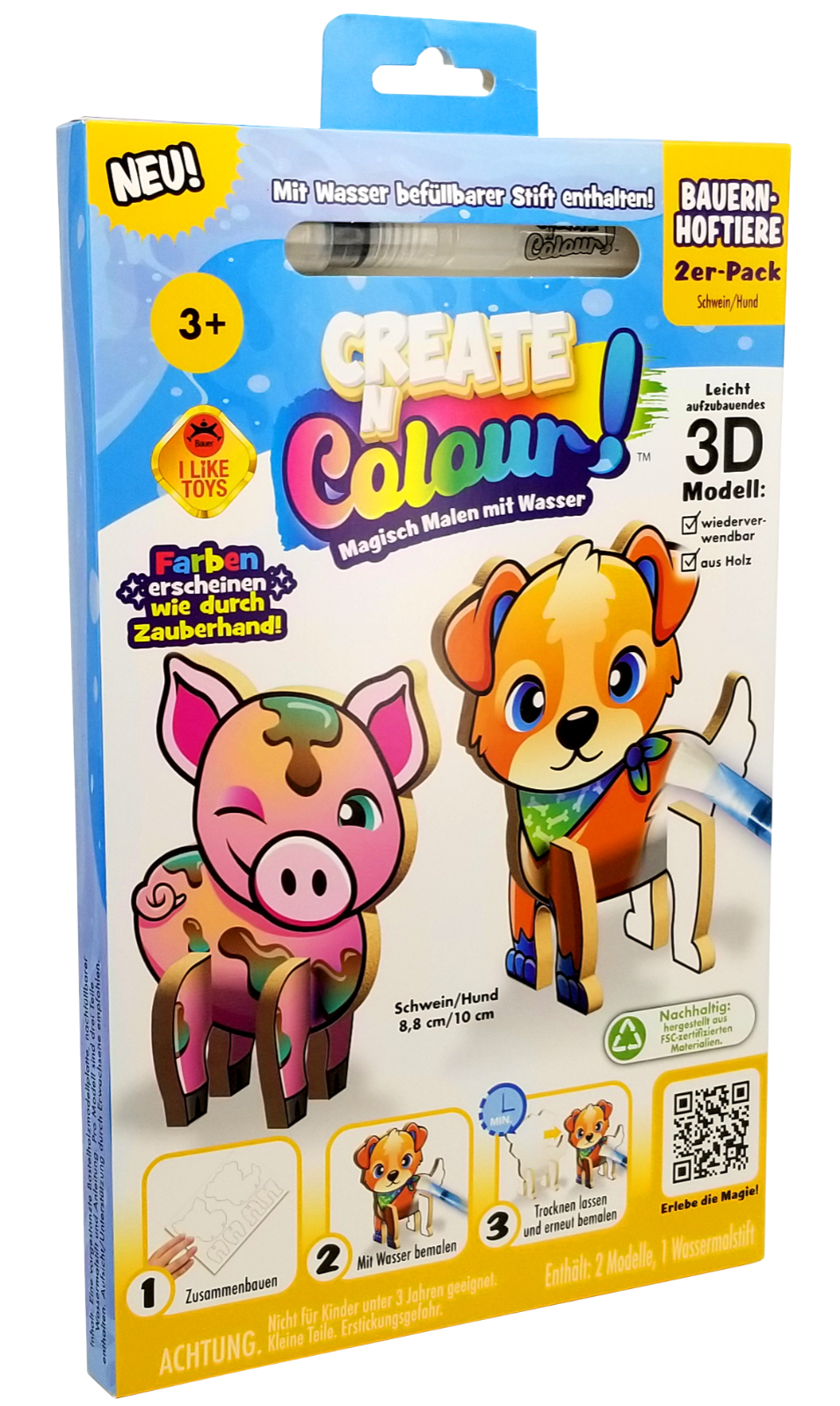 Créer et colorier Chien + Cochon