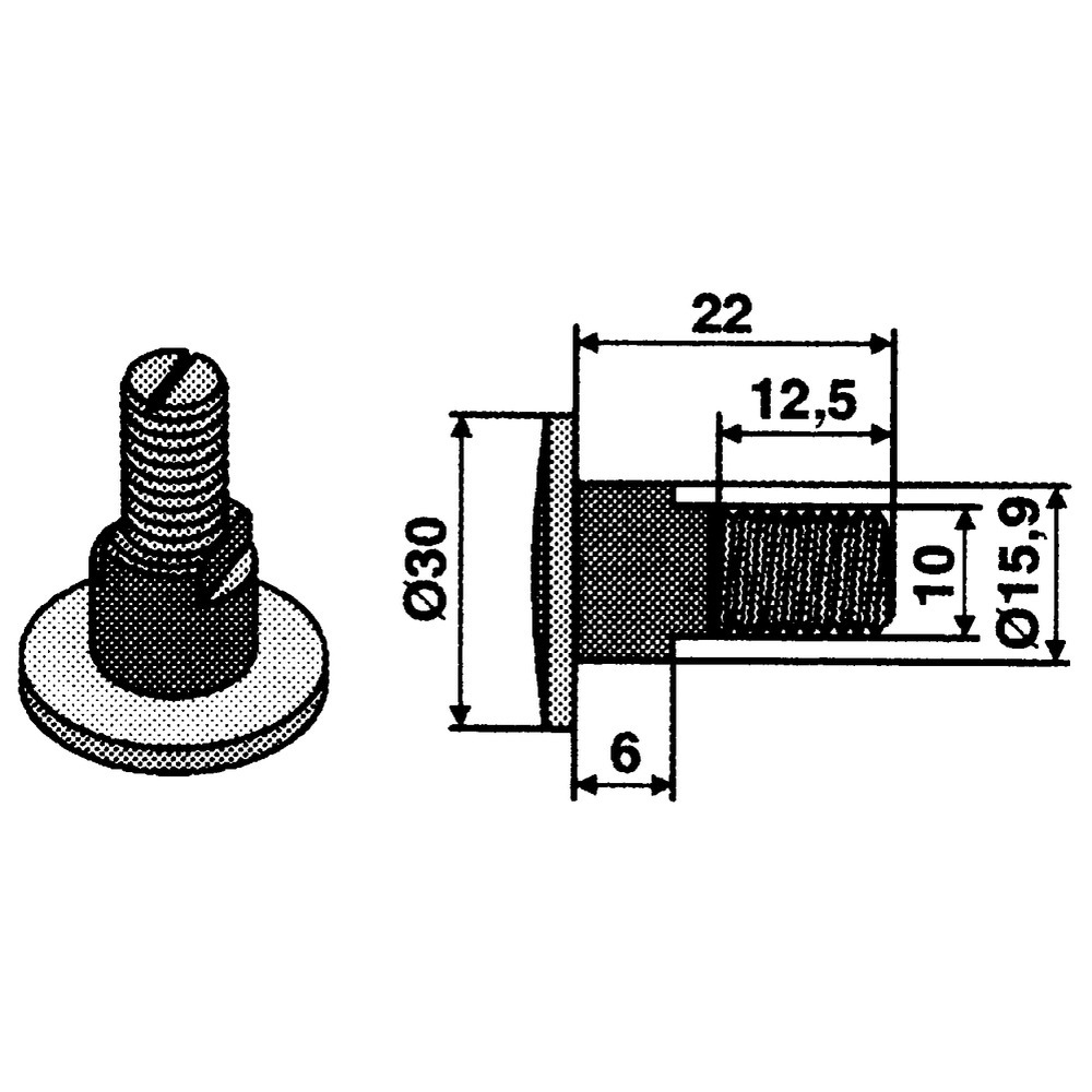 Boulon de lame adaptable sur KUHN, PÖTTINGER Garnier