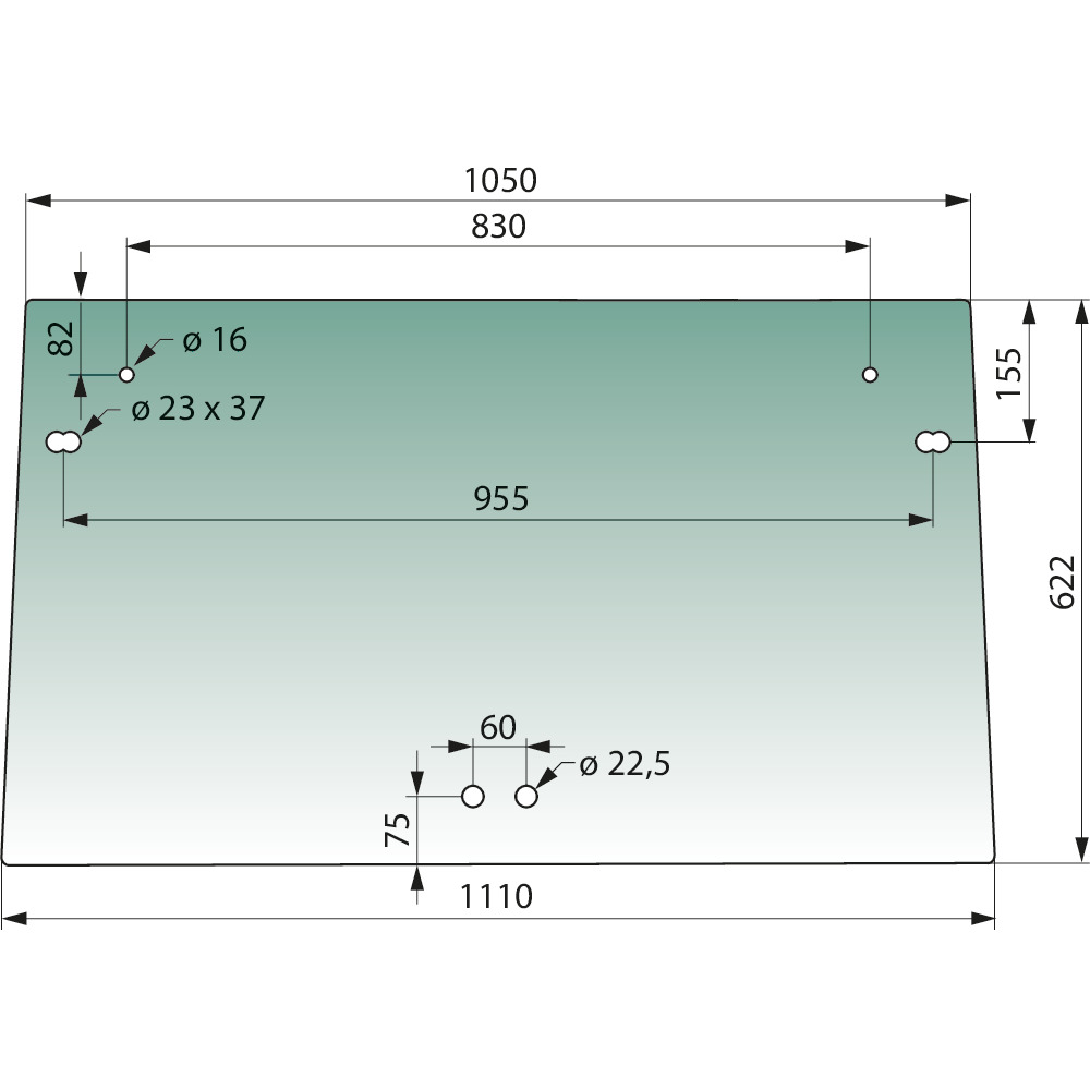 Pare-brise au-dessus