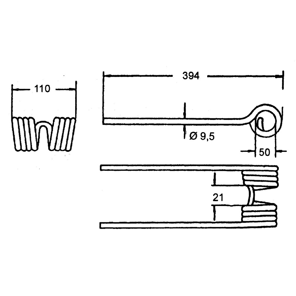 Dent à foin rotative adaptée à Kuhn