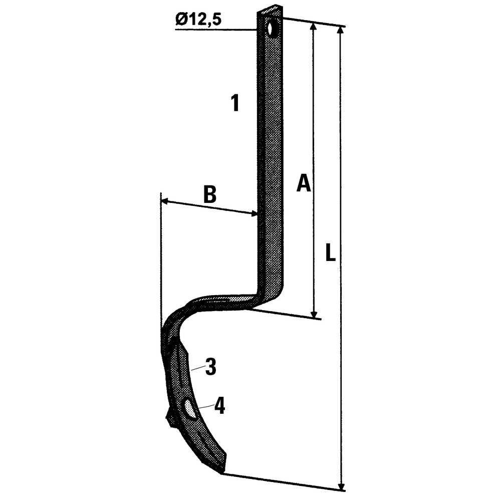 Spurlockerer 40x10 mm mit Schar
