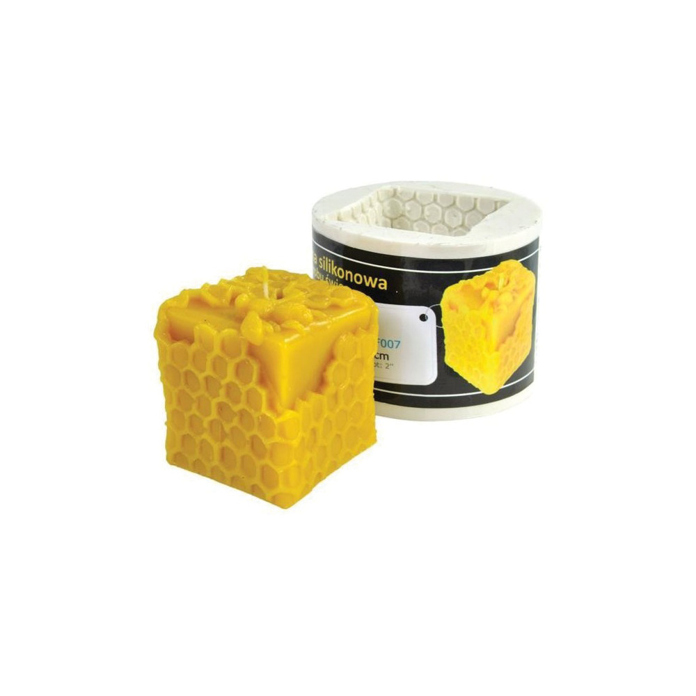 Gießform 'Würfel mit Waben'