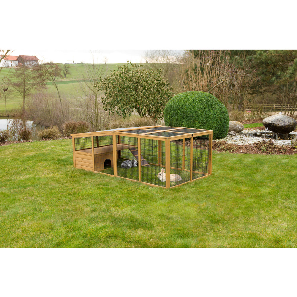 Enclos extérieur avec barrière de fuite