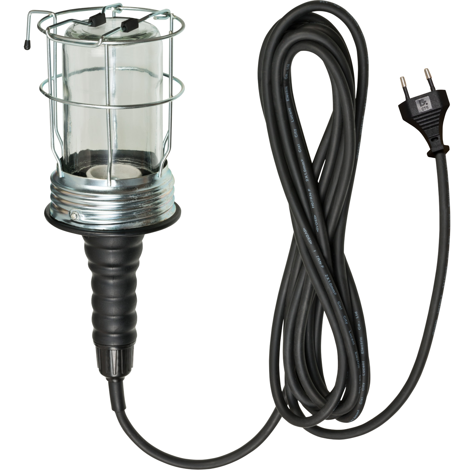 Lampe portative en caoutchouc avec cage de protection solide
