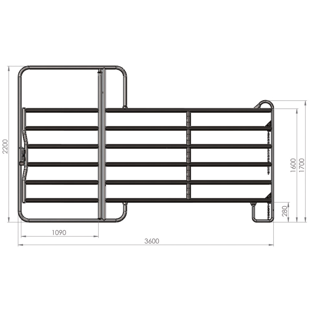 Weidepanel mit Tor