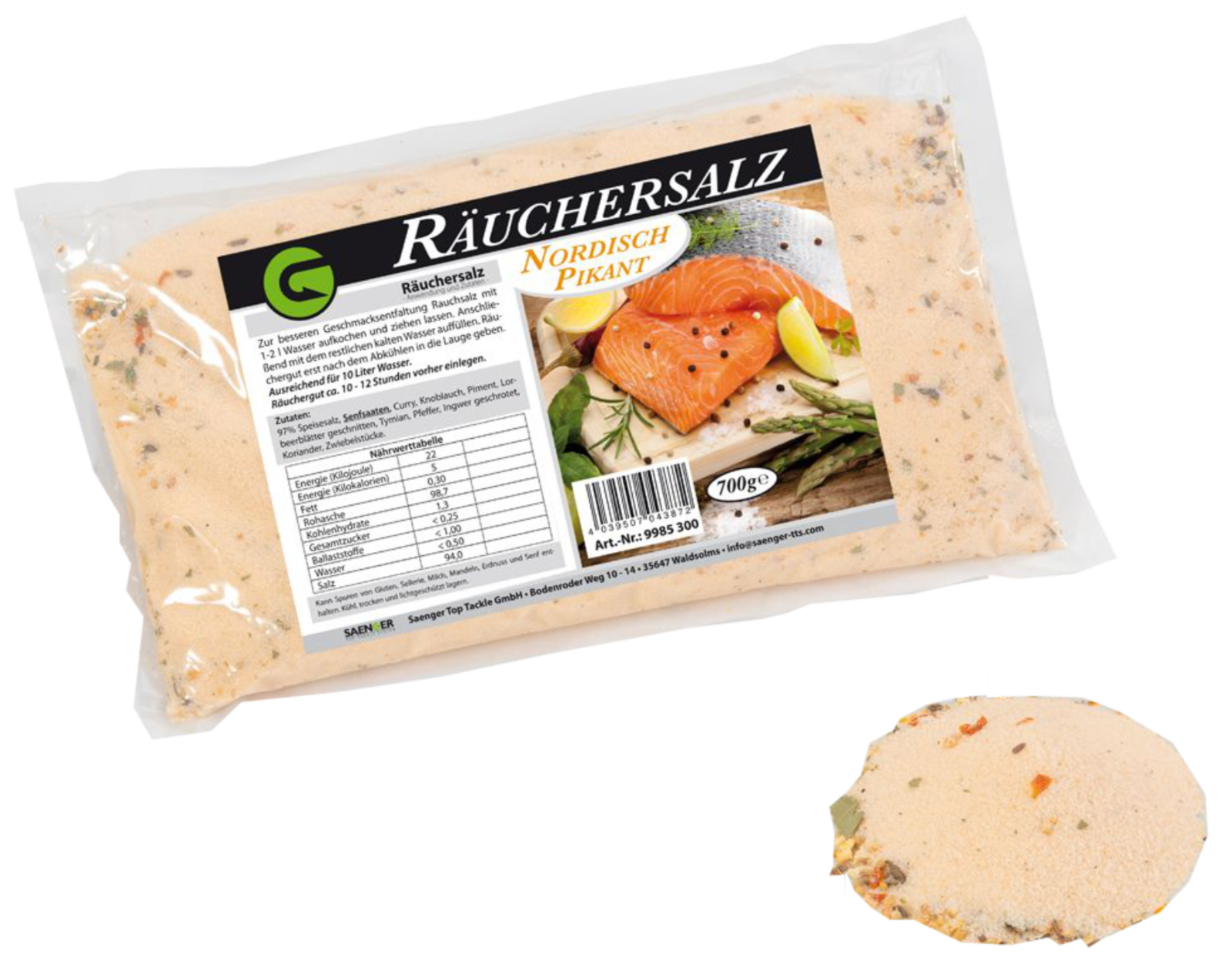 Sel fumé épicé nordique 700 g