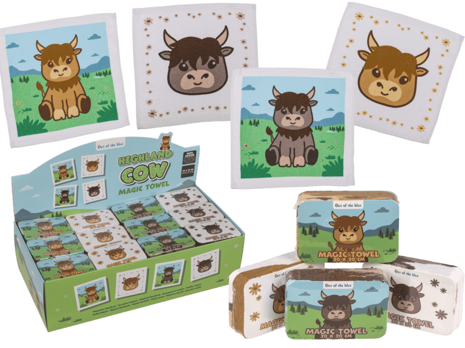 Magisches Handtuch Highland Cow
