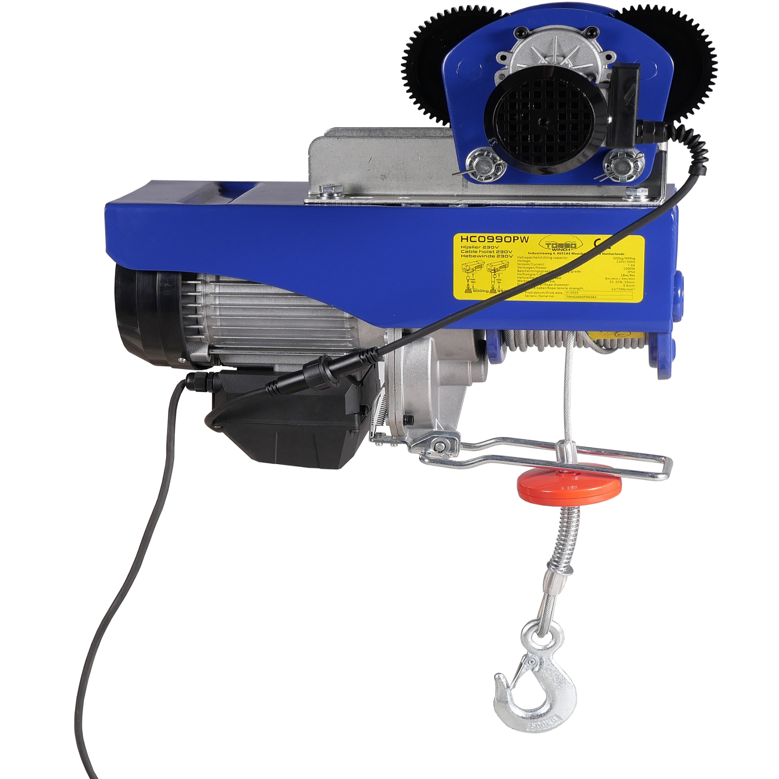 Elektro-Seilwinde 990 Kg mit Fahrwerk und Funk