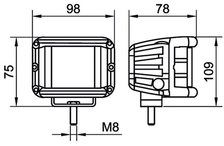 LED-Arbeitsscheinwerfer 4500Lumen 180°