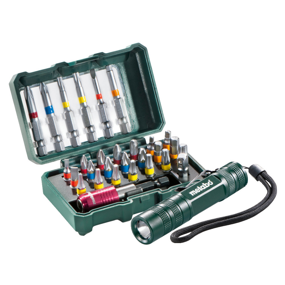 Jeu d'embouts avec lampe LED Metabo