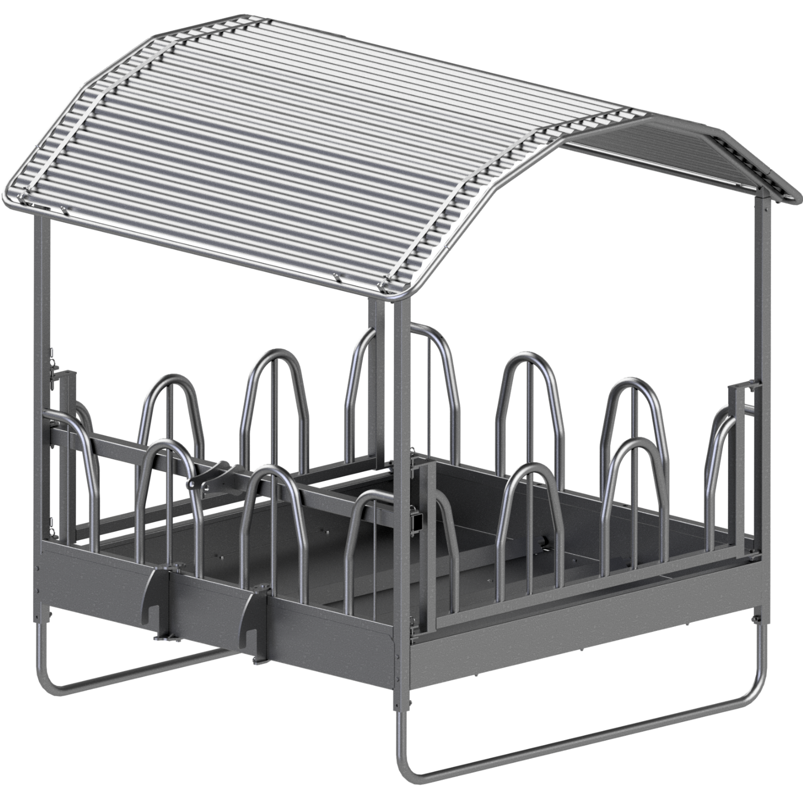 Support carré avec grille d'alimentation palissade