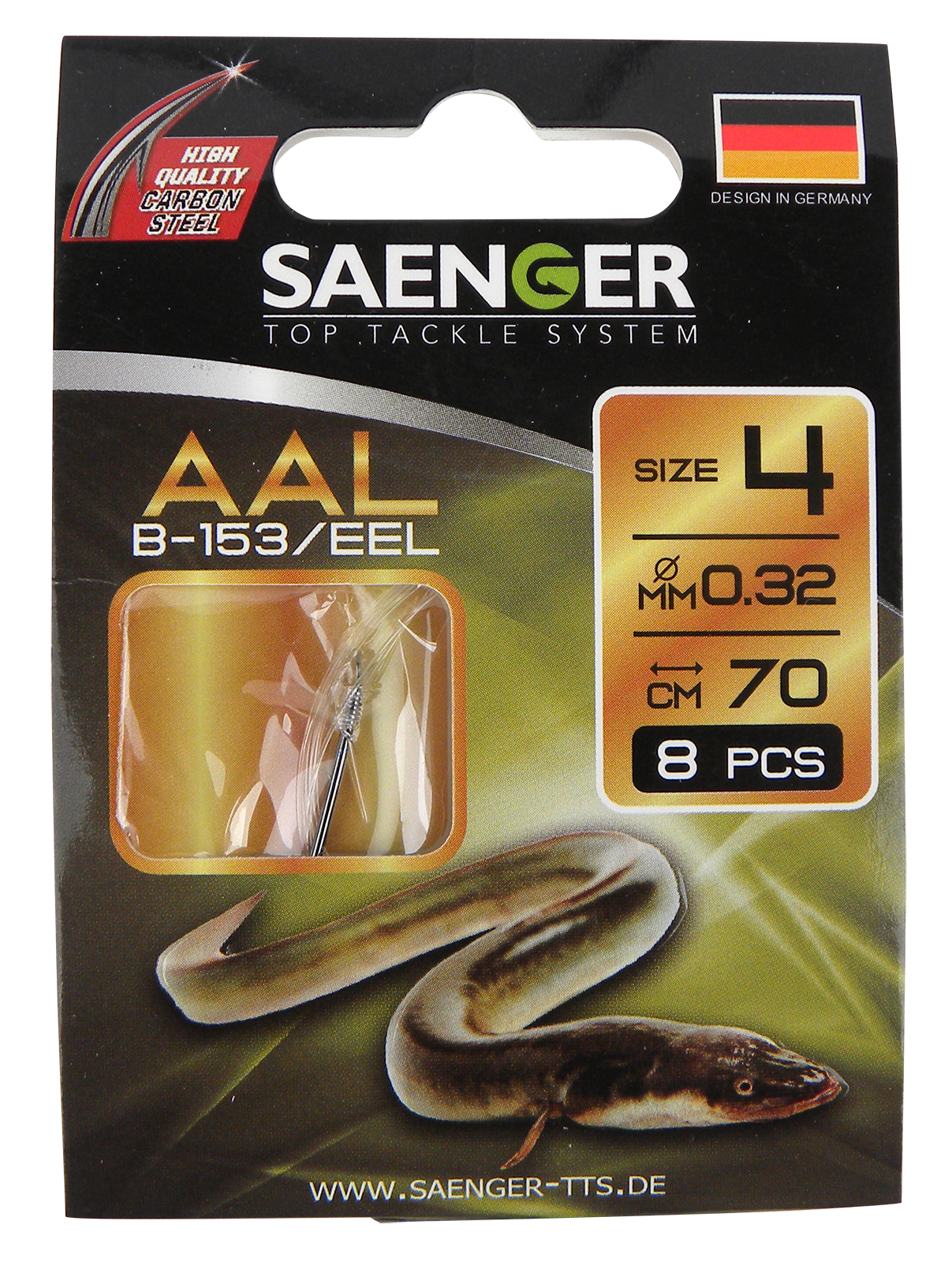 Taille de l'anguille leader. 4 0,30 mm