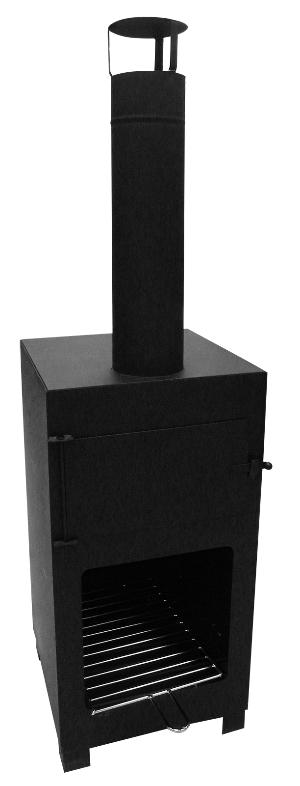 Four à bois + four à pizza, noir
