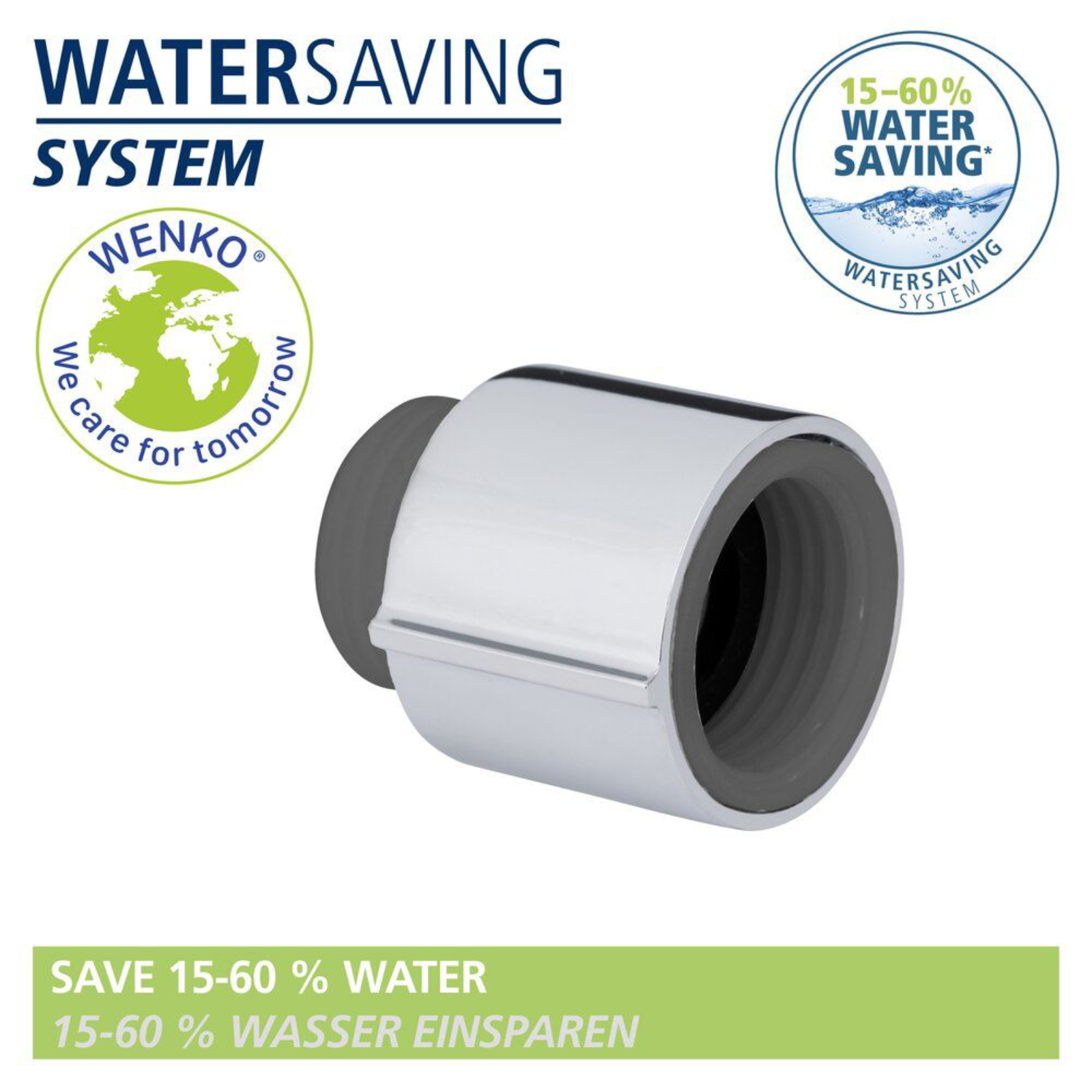 Dusch-Wassersparer Silber