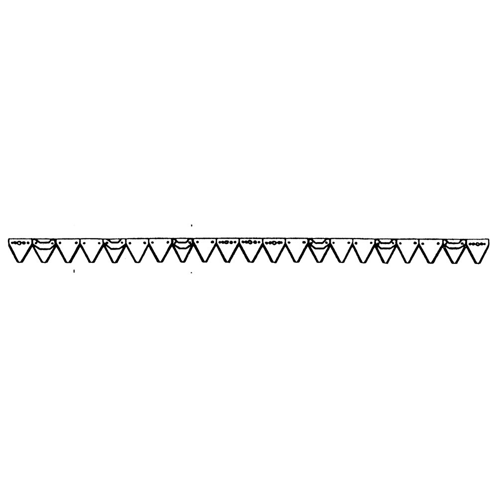 Mähmesser 160cm, 21 Klingen, 6 Reinigungsplatten, 2 Gewindebohrungen M8, LA=122,5mm anstelle Rapid 253012