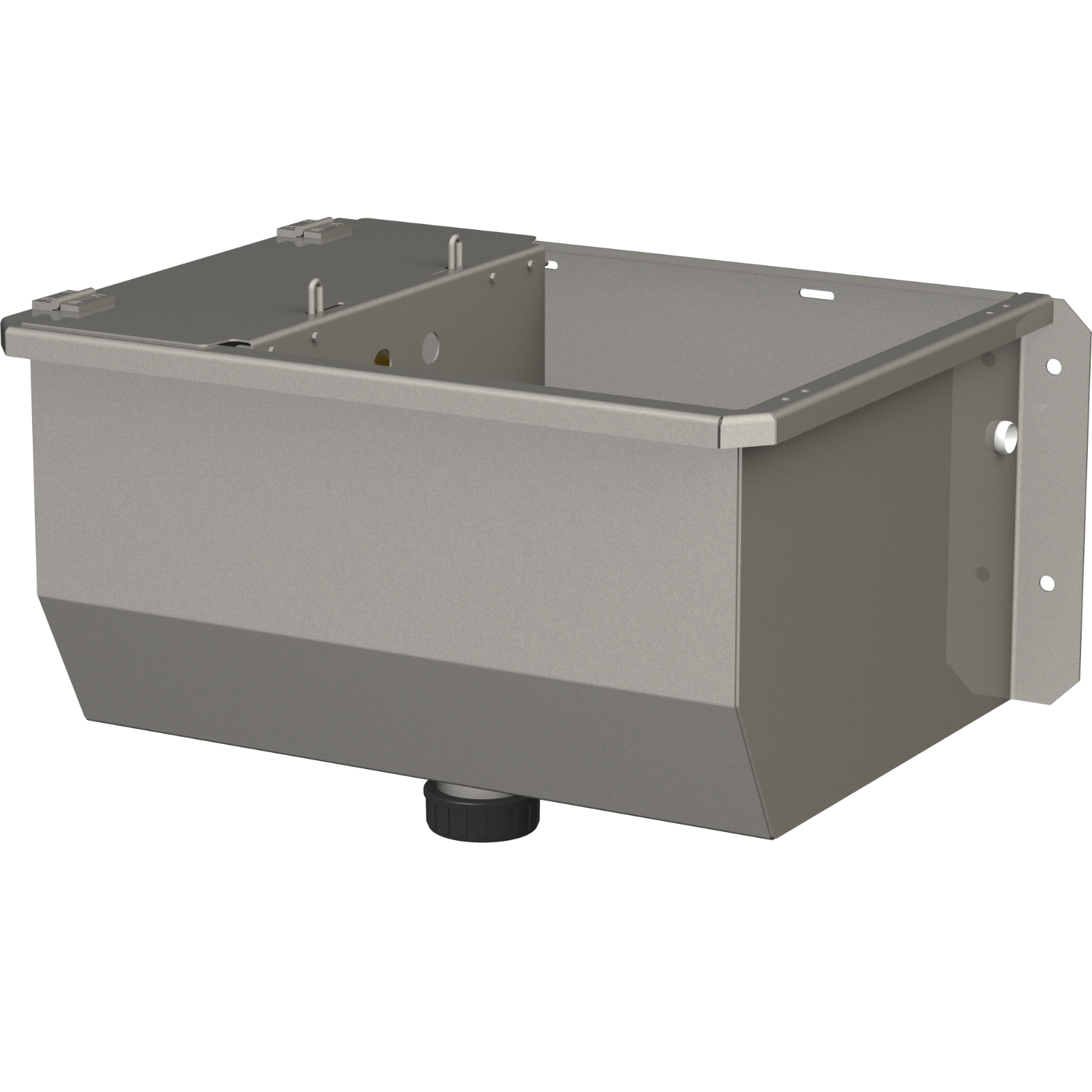 Abreuvoir à auge en acier inoxydable 35 litres, chauffé