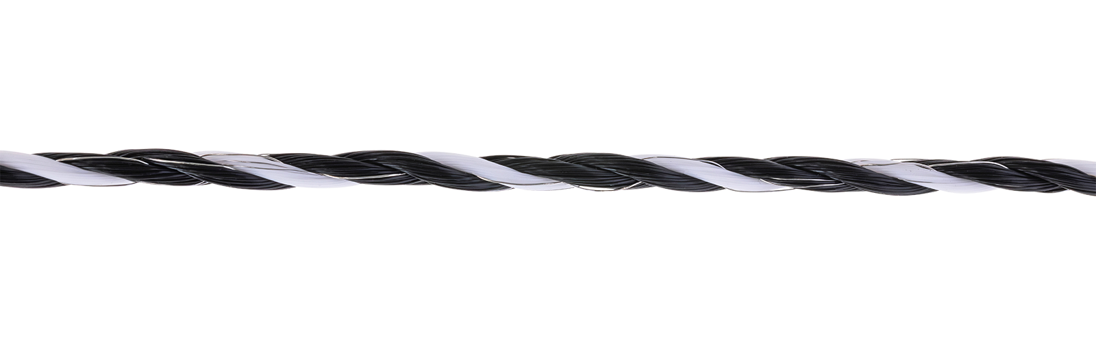 Weidezaunseil Platinum schwarz/weiß 6 mm / 200 m