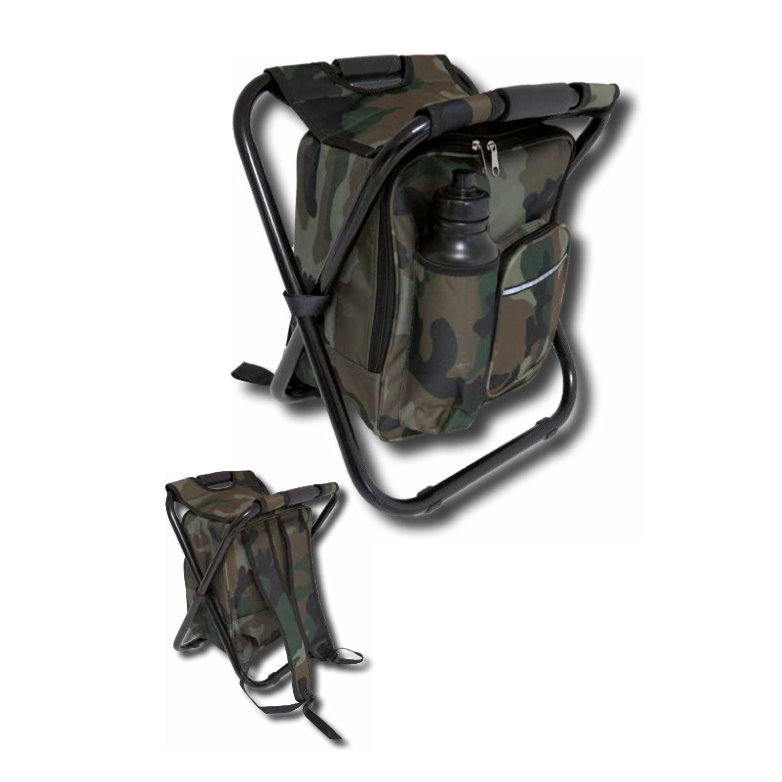 Chaise sac à dos camouflage avec sac isotherme