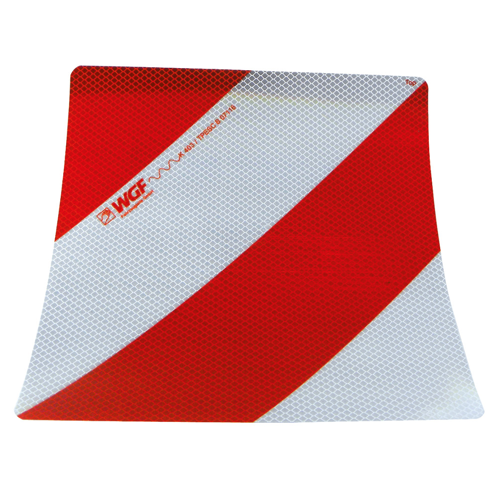 Warnfolie 282x282mm rechts