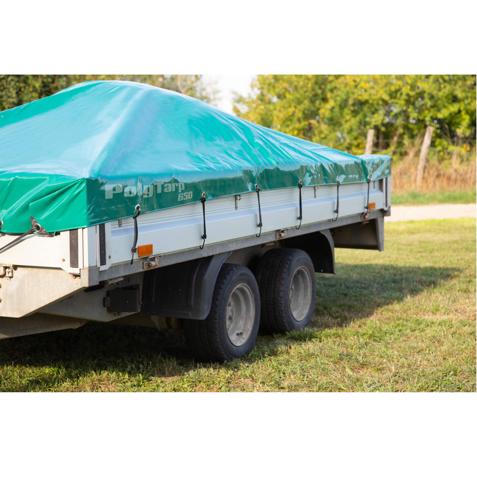Bâche de protection pour camion verte 650 g/m²