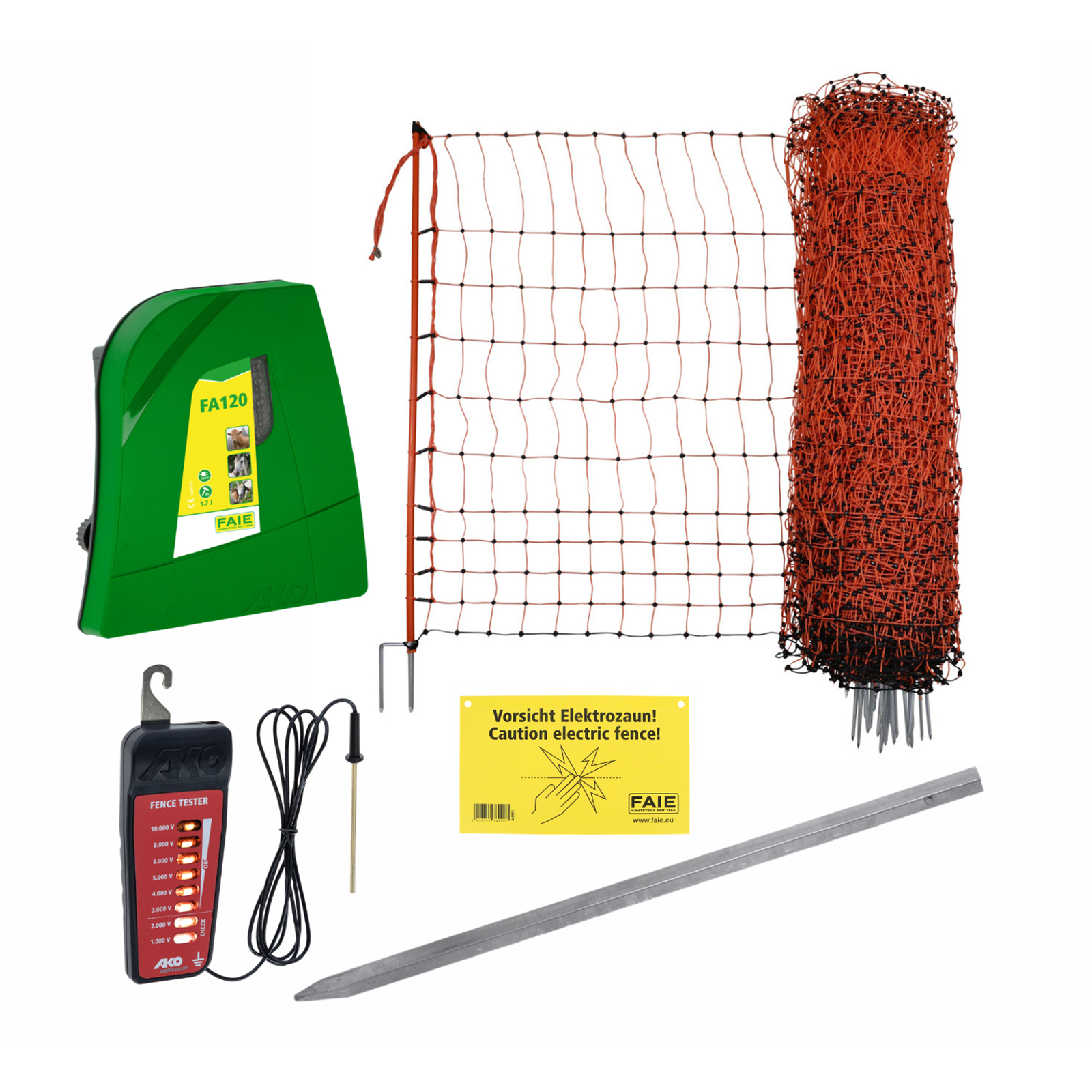 Geflügelnetz-Starterset Netz 230 V