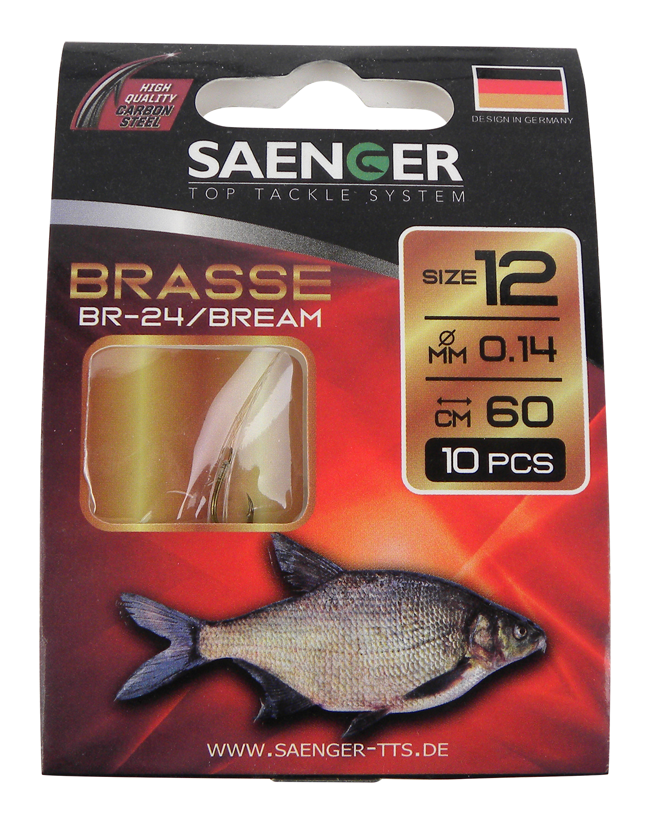 Taille de la brème leader. 12 0,14 mm