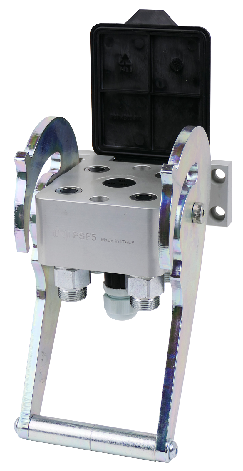 Multikuppler PSF5 15L M22x1,5 mit 3-poliger Elektrokupplung, Festteil mit Verschlusshebel