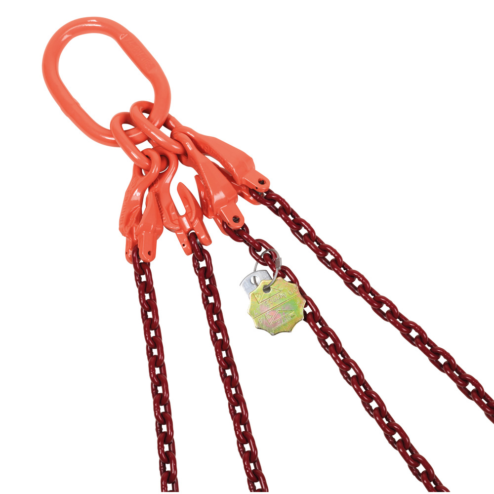 Chaîne d'élingue G10 avec poinçon en H, 4 brins