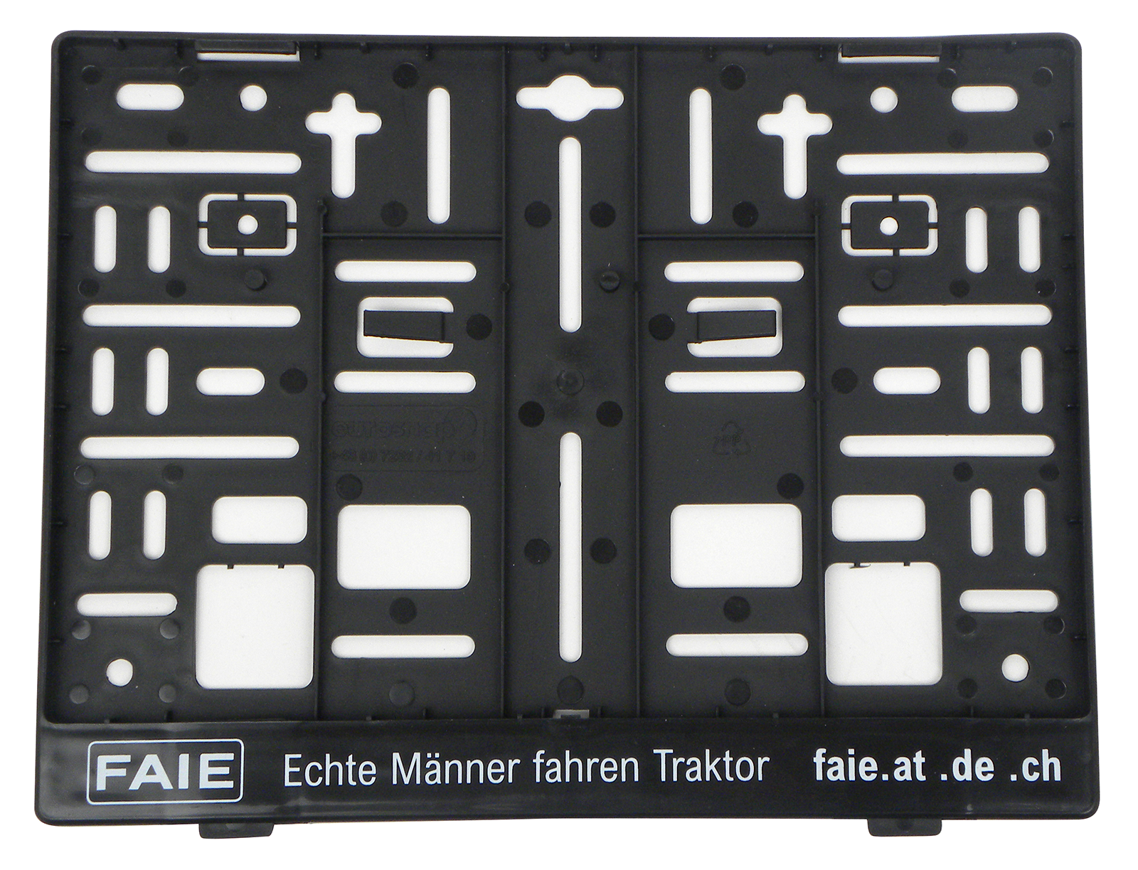 Support de plaque d'immatriculation PVC